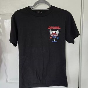 Pearl Harbor Hi Harley-Davidson Mens Black T-Shirt Size Small